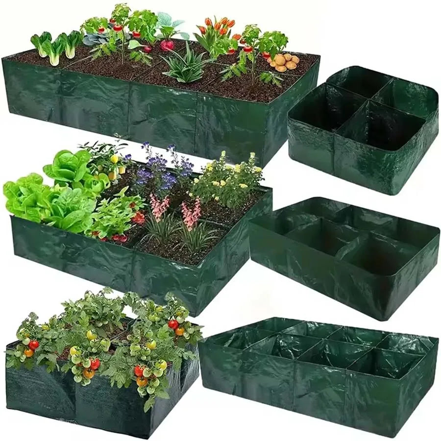 Multi Grid Grow Bag Planter —
4, 6 & 8 Grid Vegetable & Flower
Nursery Pots for Outdoor Growing