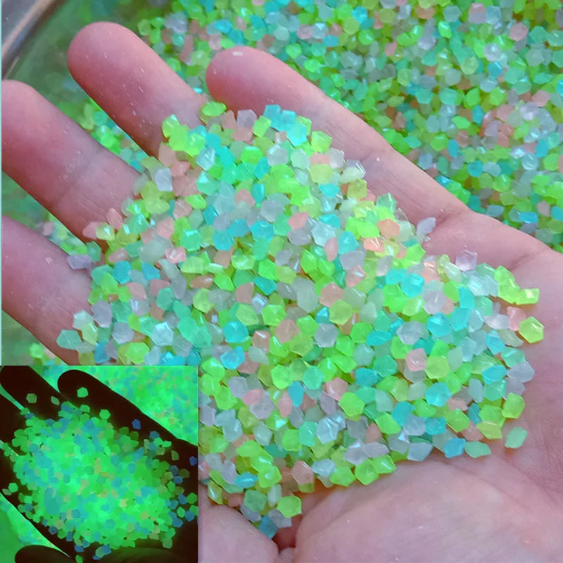 3-5mm Glow in the Dark Pebbles - DIY Craft Materials for Potted Plant, Aquarium & Fairy Garden Decoration