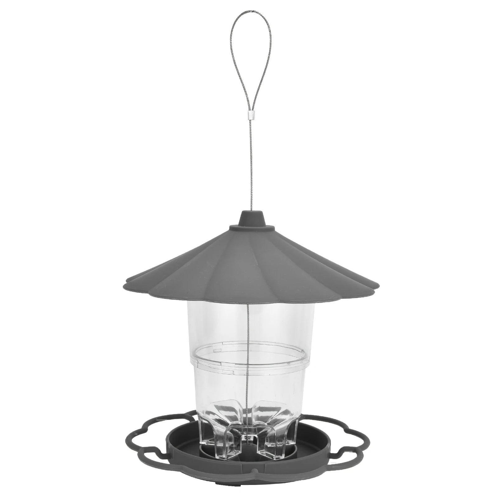 Hanging Gazebo Wild Bird Feeder House — Outdoor Garden Feeding Station with Rope