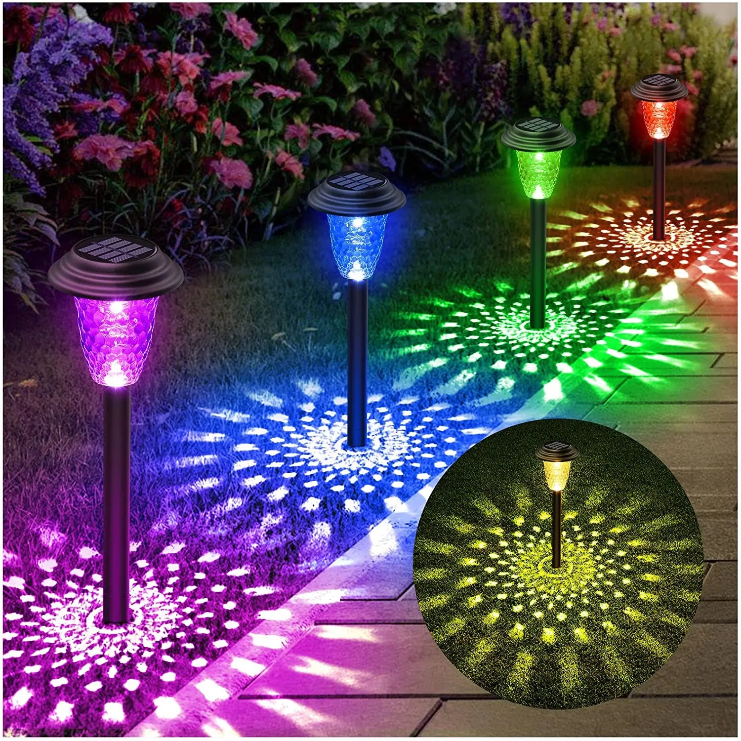 Solar Mushroom Garden Stake Lights —
Vibrant LED Pathway Lights for
Walkways, Lawn & Driveway Decor