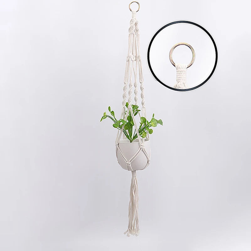 Hanging Plant Handmade Macrame Plant Hanger Flower Pot Planter Hanger Home Decor Courtyard Garden Hanging Planter Hanging Basket