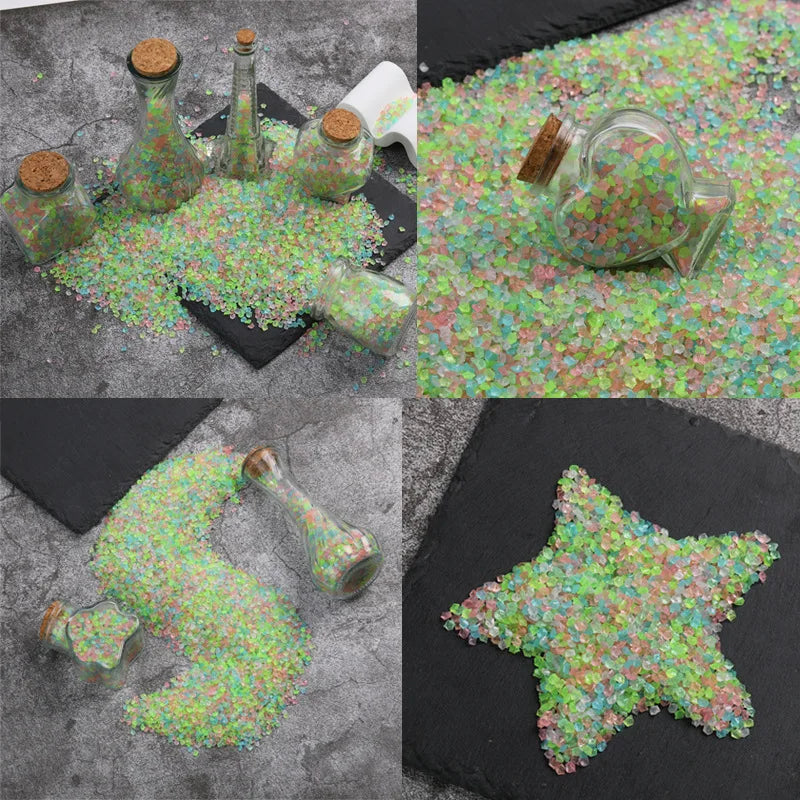 3-5mm Glow in the Dark Pebbles - DIY Craft Materials for Potted Plant, Aquarium & Fairy Garden Decoration