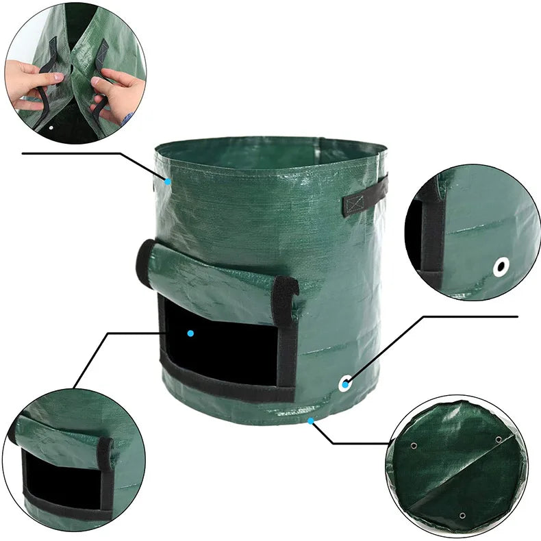 3 Gallon Potato Grow Bag — PE Fabric
DIY Vegetable Planter Pot for
Outdoor Garden Growing