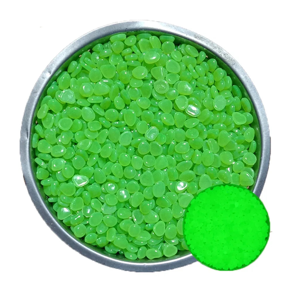 600pcs Mini Resin Glow in the Dark
Pebbles — Colourful Stones for
Aquarium, Garden & Lawn Decoration