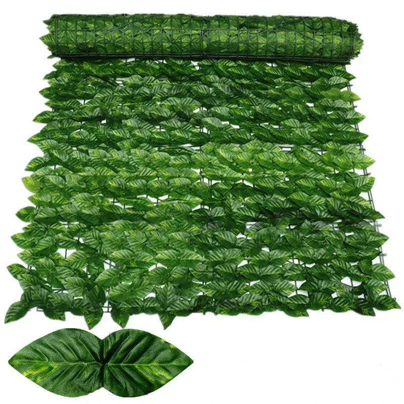 Artificial Ivy Privacy Screen Panel — Faux Green Hedge Wall for Garden & Balcony