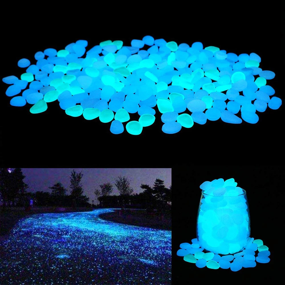 Glow-in-the-Dark Garden Pebbles – 500pcs Luminous Stones