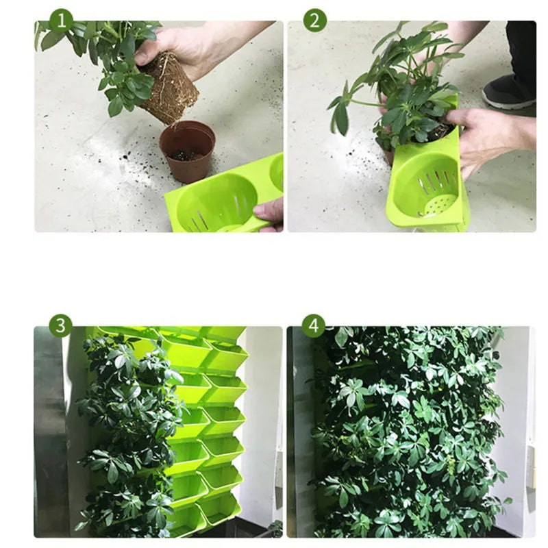Wall Hanging Planter Pouch — Vertical Plant Pot for Flowers, Herbs & Vegetables Indoor & Outdoor