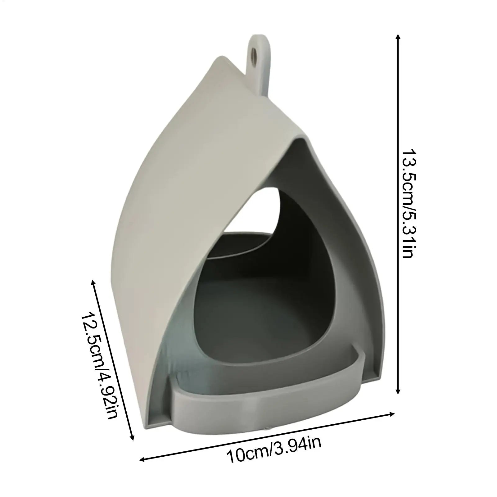 Hanging Triangular Roof Wild Bird Seed Feeder — Waterproof Windproof Outdoor Garden