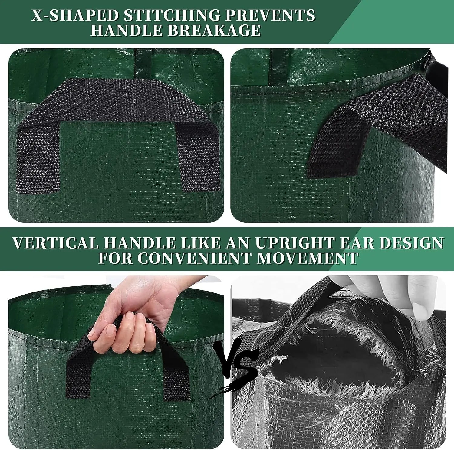 PE Fabric Grow Bags 3-10 Gallon —
DIY Vegetable Planter for Potato,
Onion & Garden Plant Growing