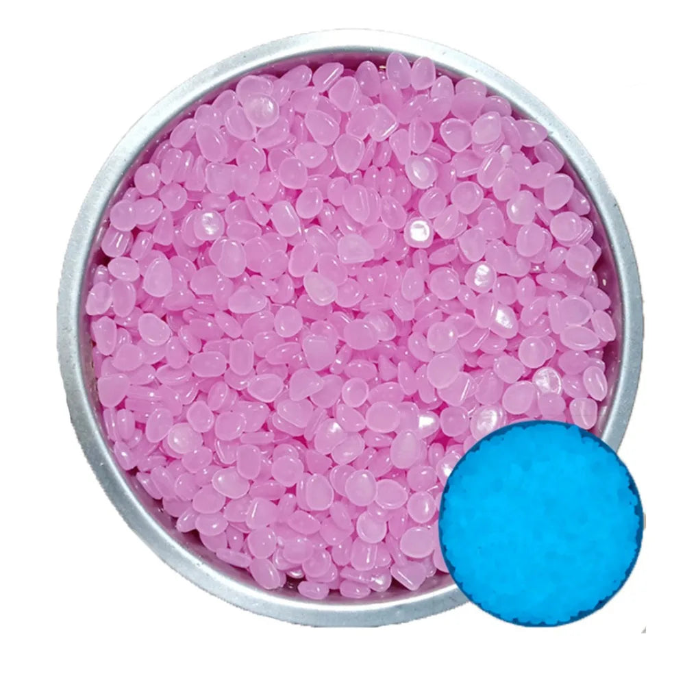 600pcs Mini Resin Glow in the Dark
Pebbles — Colourful Stones for
Aquarium, Garden & Lawn Decoration
