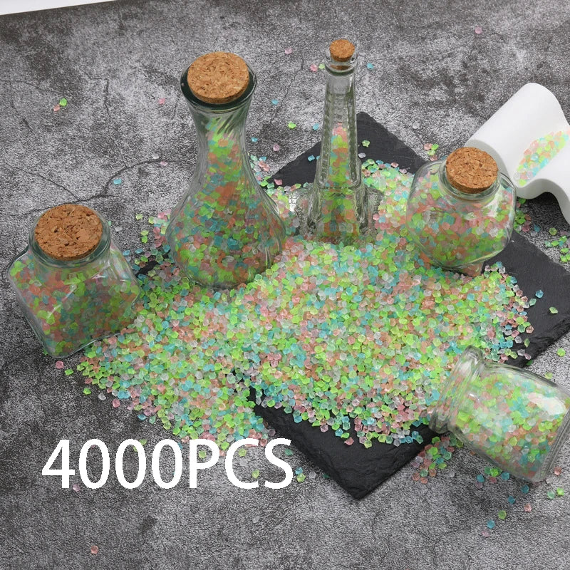 3-5mm Glow in the Dark Pebbles - DIY Craft Materials for Potted Plant, Aquarium & Fairy Garden Decoration