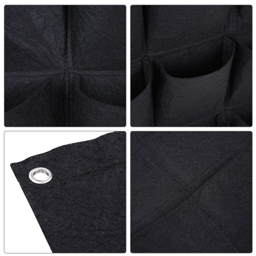 Garden Green Wall 18 Pockets Planting Bag Vertical Wall Planter Garden Balcony Plant Grow Bag Gardening Accessory Herb