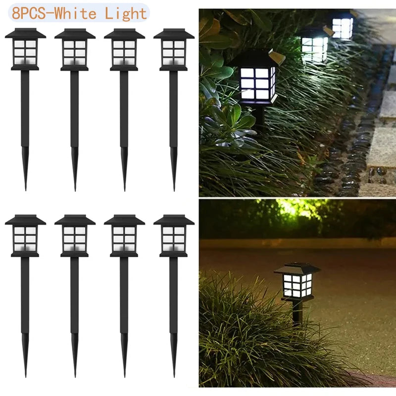 8 Pack Solar Pathway Garden Lights 
— Waterproof Outdoor Landscape Lamps 
for Yard, Patio & Driveway Decor