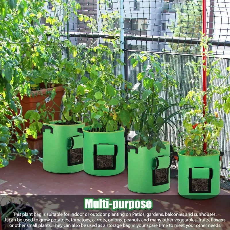 5 & 10 Gallon Plant Grow Bags — 
Potato, Vegetable & Greenhouse 
Growing Bags with Moisturising