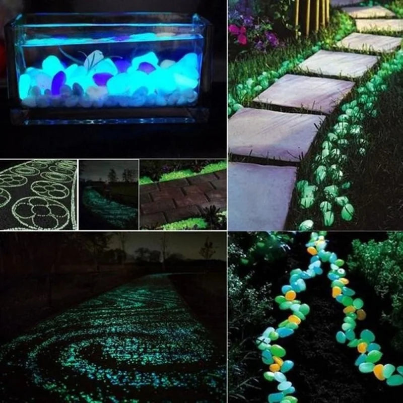 Glow-in-the-Dark Garden Stones – 25/50pcs for Yard & Patio