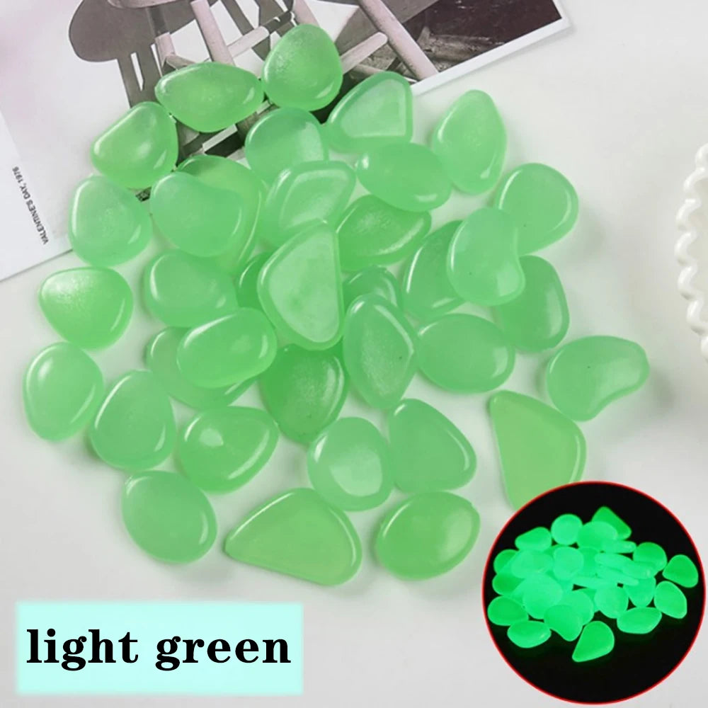 Glow in the Dark Garden Pebbles — 
Luminous Stones for Pathways, 
Lawn & Patio Decor (100pcs)