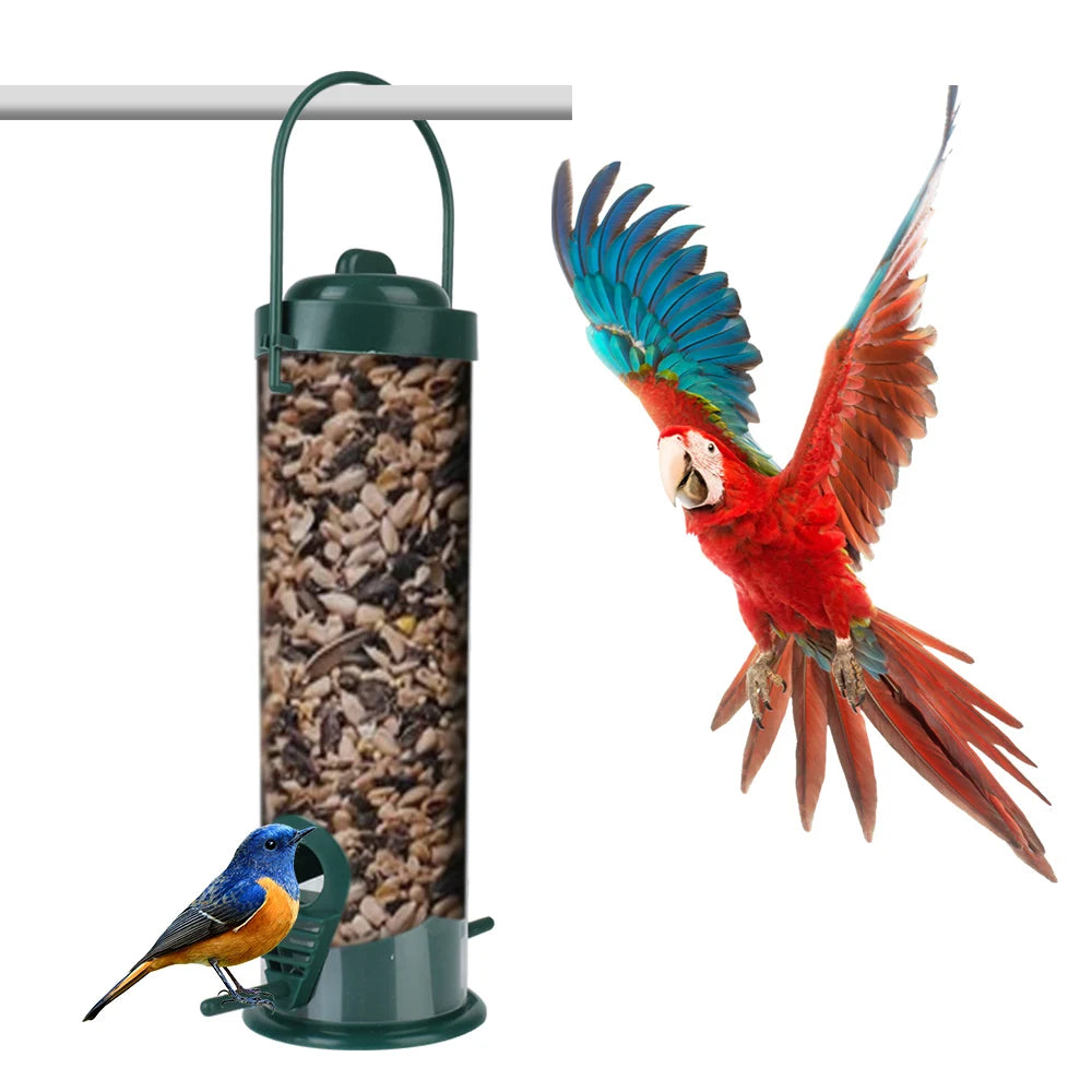 Hanging Wild Bird Seed Feeder — Outdoor Garden & Paddock Feeding Station