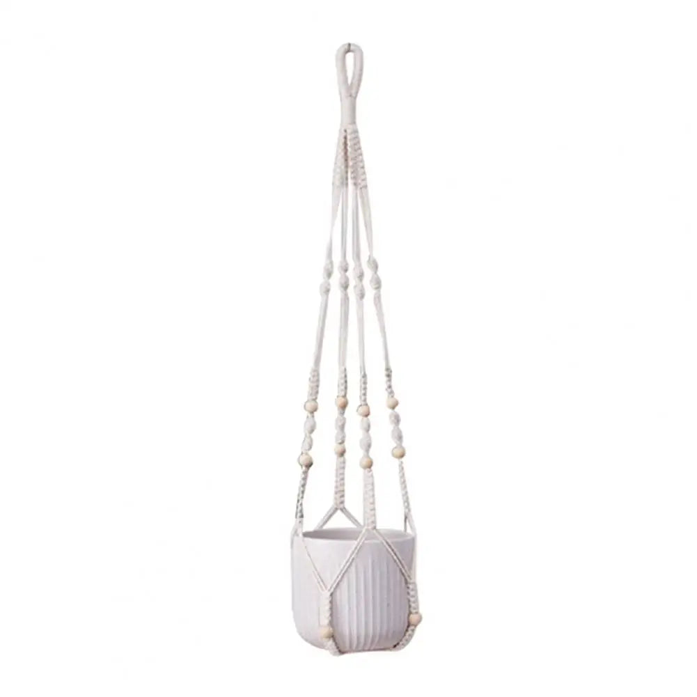 Boho Macrame Plant Hanger Set — 
Strong Cotton Rope Hanging Basket 
for Home & Garden Flower Pot Decor