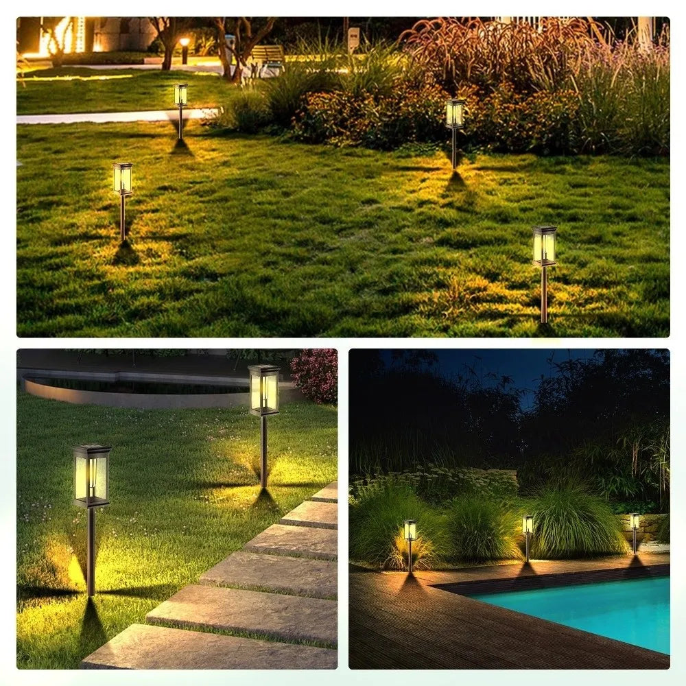 8 Pack Solar Pathway Garden Lights 
— Waterproof Outdoor Landscape Lamps 
for Yard, Patio & Driveway Decor