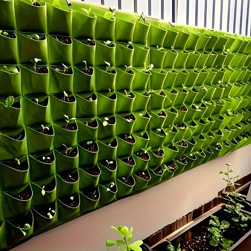 18 Pocket Vertical Garden Planter Bag — Wall Mounted Herb & Vegetable Grow Bag for Balcony & Patio