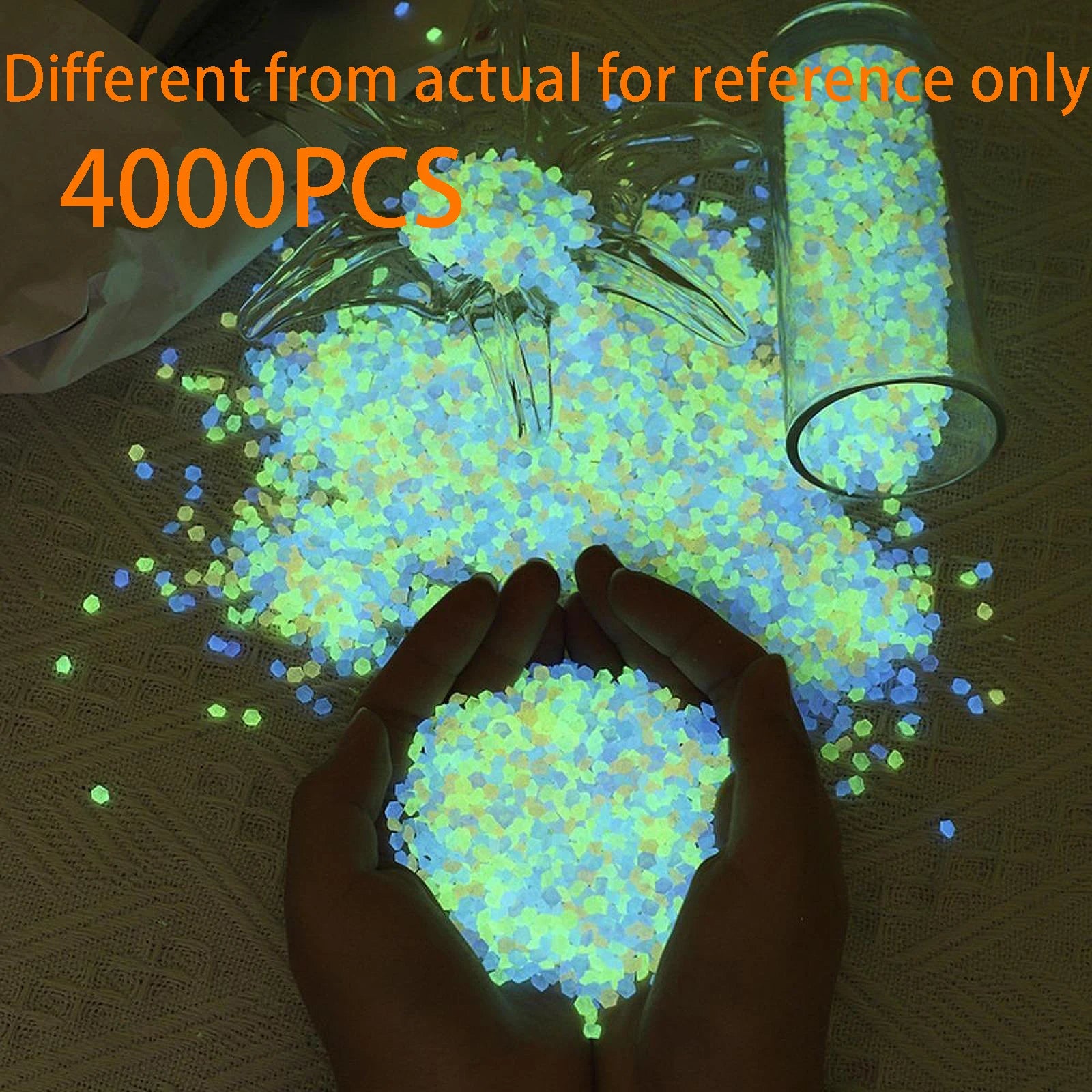 3-5mm Glow in the Dark Pebbles - DIY Craft Materials for Potted Plant, Aquarium & Fairy Garden Decoration