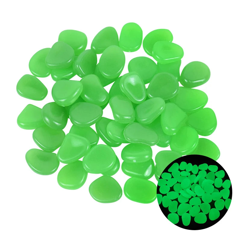 Glow-in-the-Dark Garden Stones – 25/50pcs for Yard & Patio