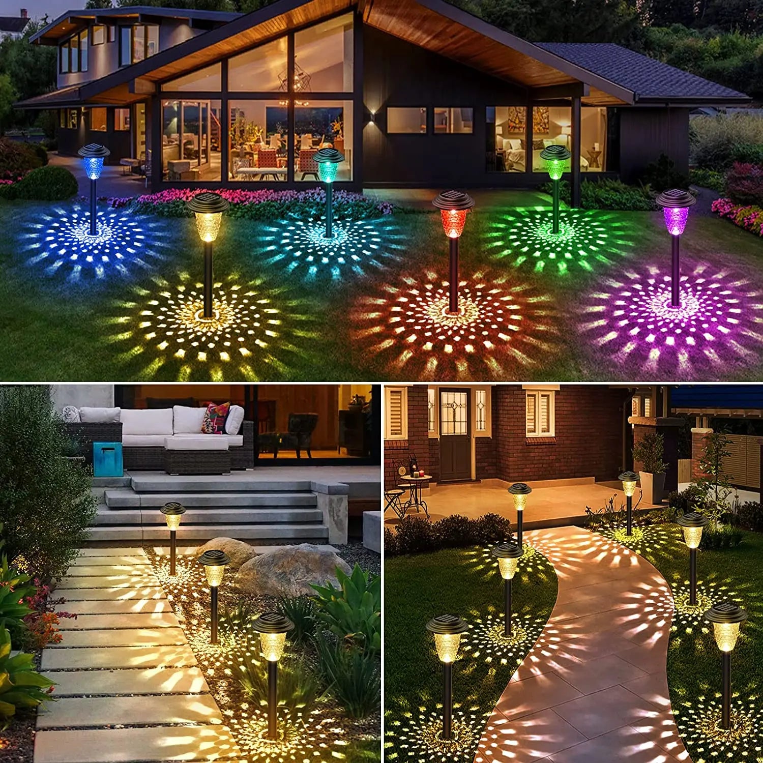 Solar Mushroom Garden Stake Lights — 
Vibrant LED Pathway Lights for 
Walkways, Lawn & Driveway Decor