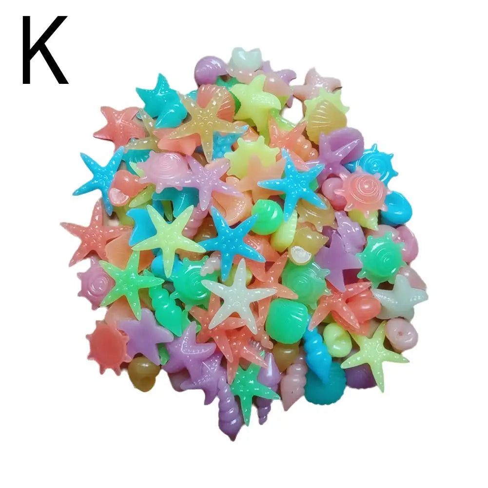 50Pcs Glow in the Dark Garden Pebbles For Sidewalk Garden Terrace Lawn Garden Patio Fish Tank Aquarium Decoration Glow Stone