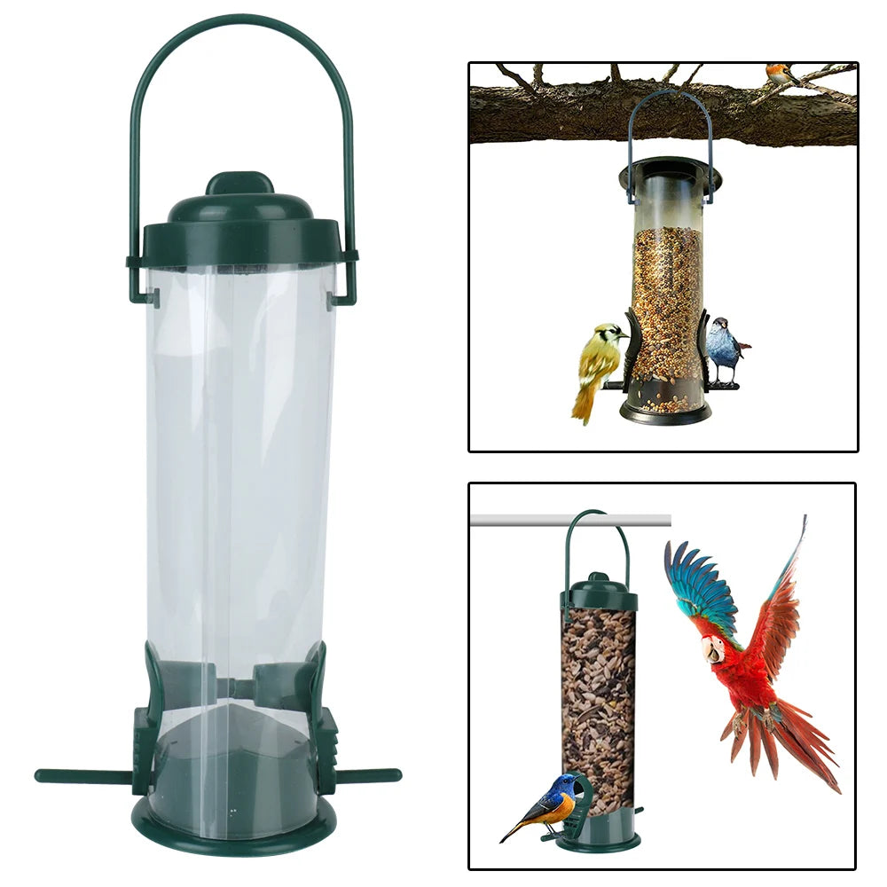 Hanging Wild Bird Seed Feeder — Outdoor Garden & Paddock Bird Feeding Station