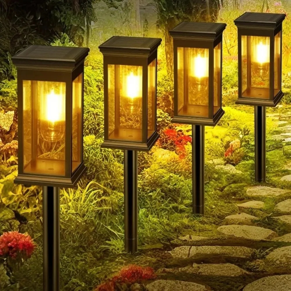 8 Pack Solar Pathway Garden Lights 
— Waterproof Outdoor Landscape Lamps 
for Yard, Patio & Driveway Decor