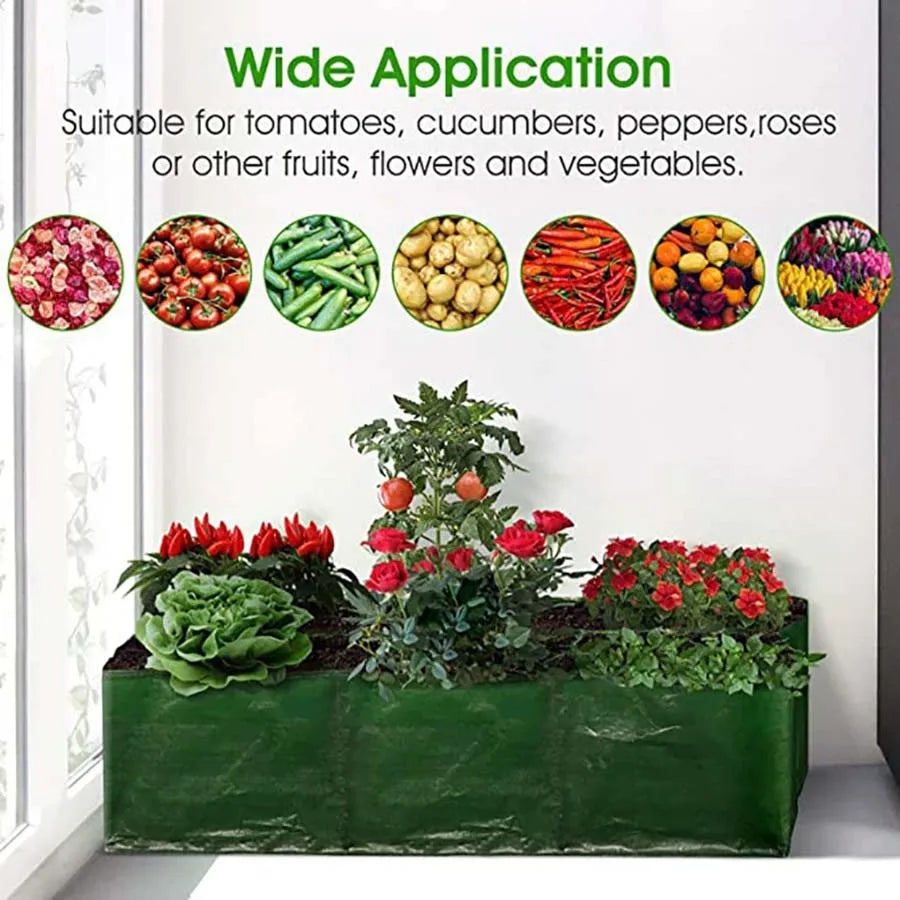 Multi Grid Grow Bag Planter — 
4, 6 & 8 Grid Vegetable & Flower 
Nursery Pots for Outdoor Growing