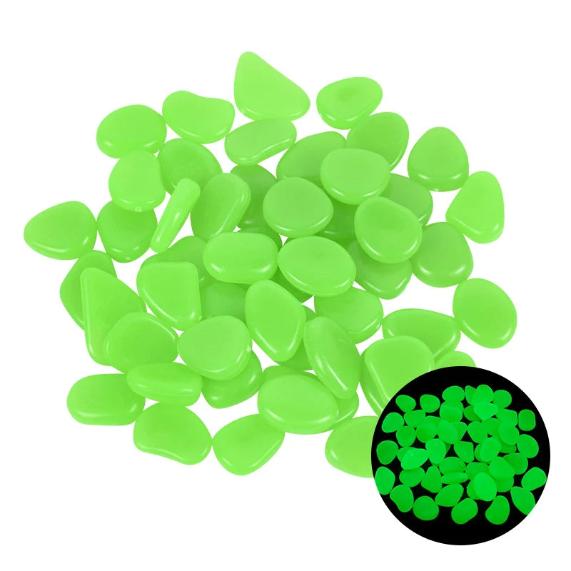Glow-in-the-Dark Garden Stones – 25/50pcs for Yard & Patio