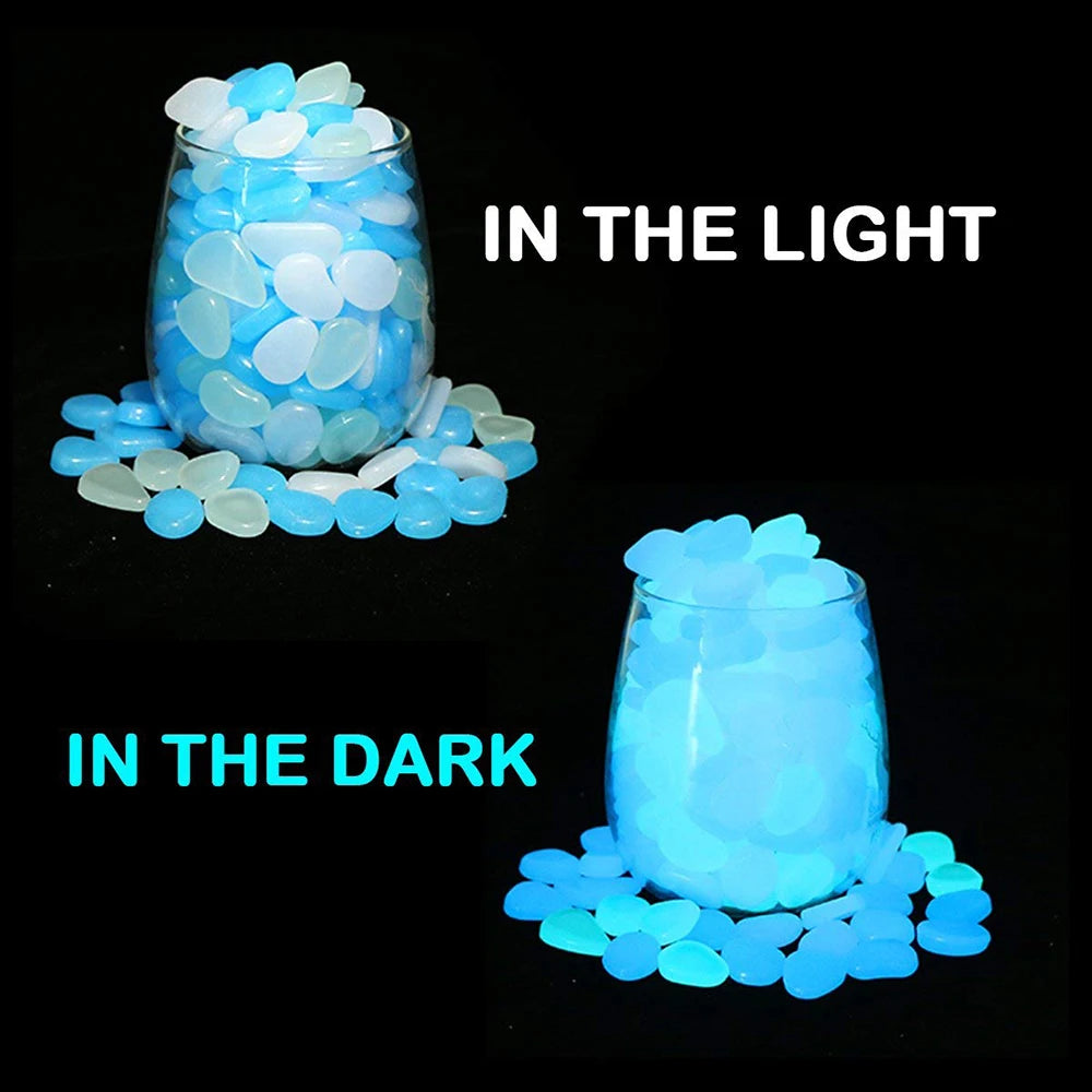 Glow-in-the-Dark Garden Pebbles – 500pcs Luminous Stones