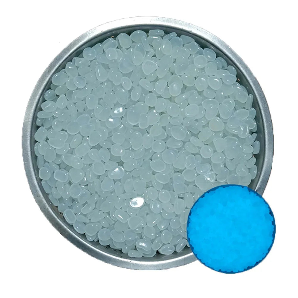 600pcs Mini Resin Glow in the Dark 
Pebbles — Colourful Stones for 
Aquarium, Garden & Lawn Decoration
