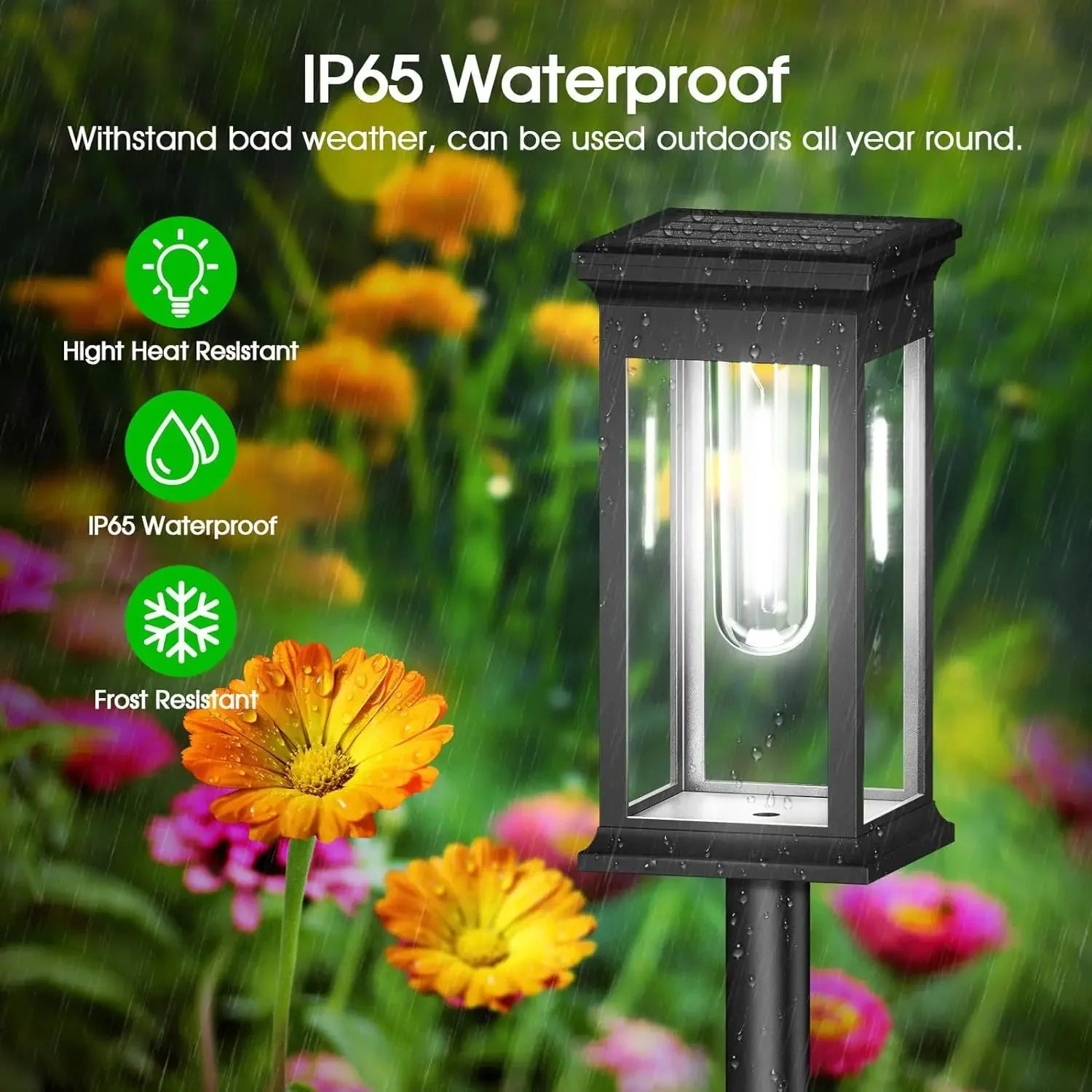 Waterproof Bright Solar Pathway Lights Energy Efficient LED Landscape Lamps for Yard Garden Walkway Driveway Night Illumination