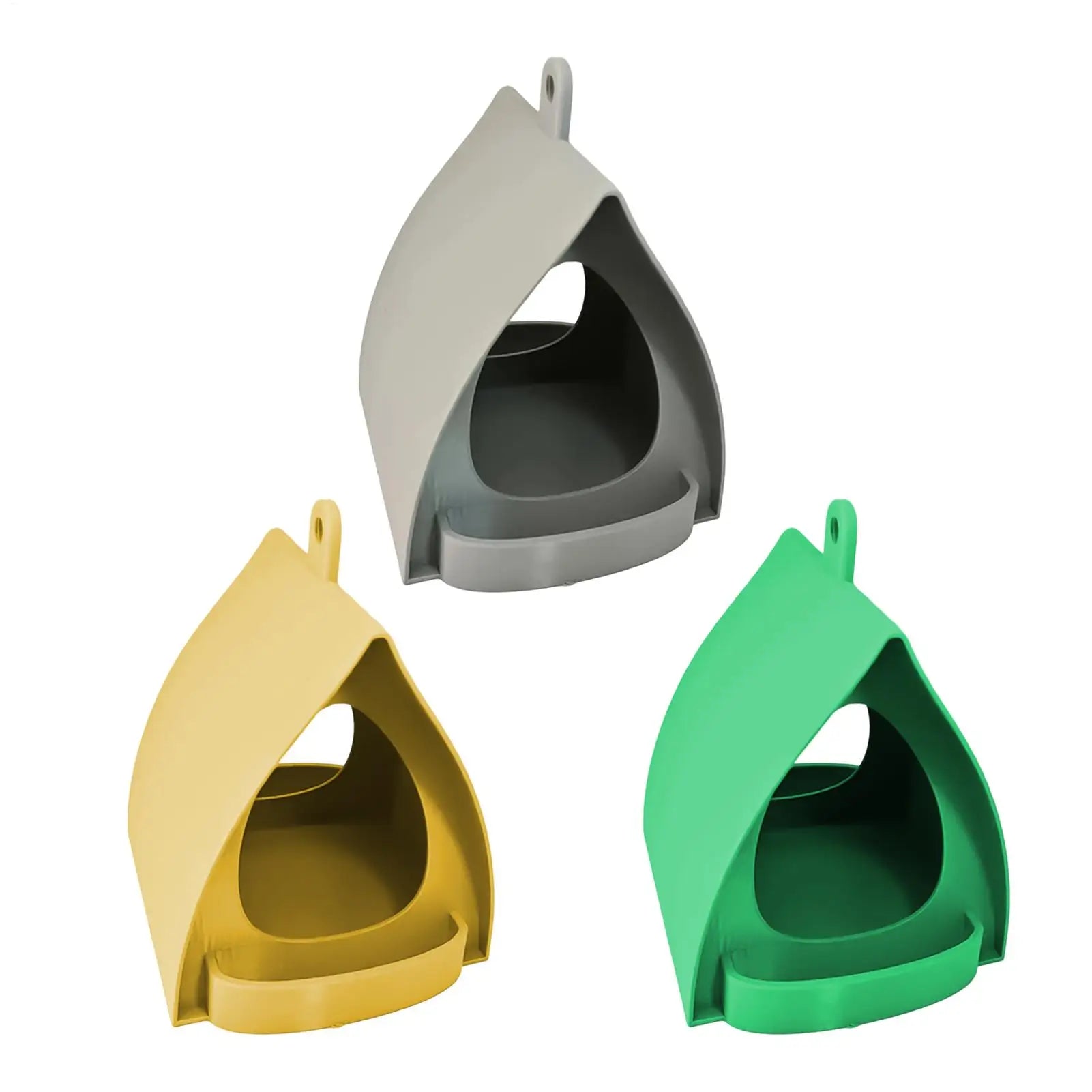 Hanging Triangular Roof Wild Bird Seed Feeder — Waterproof Windproof Outdoor Garden