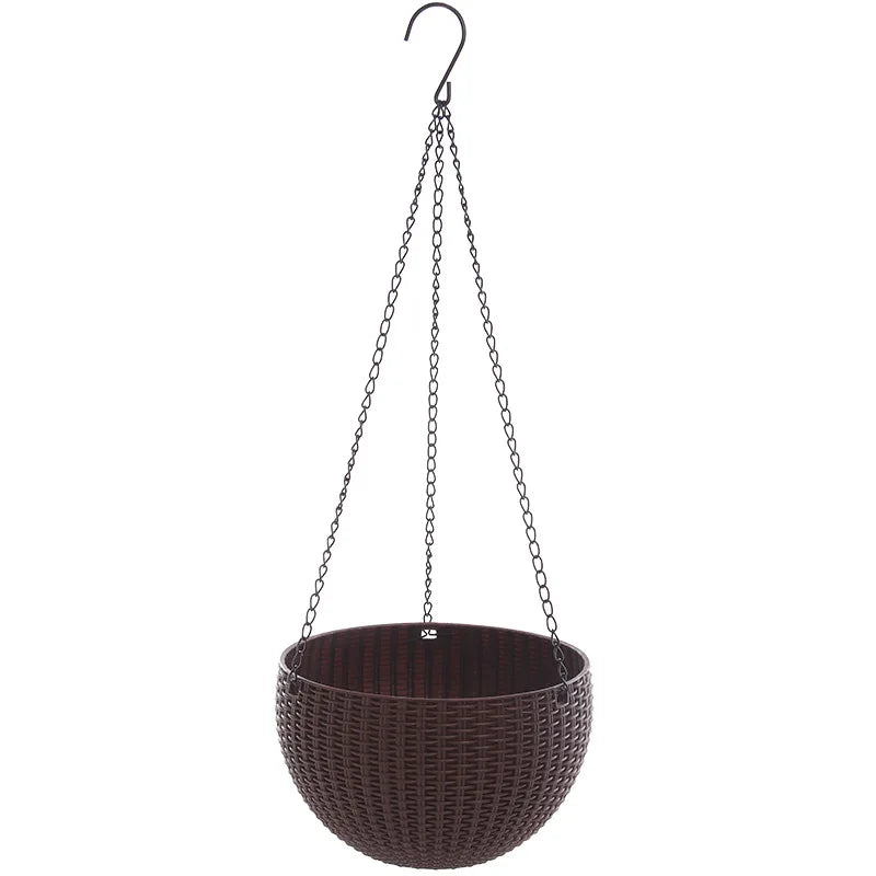 Resin Hanging Plant Pot Basket — 
Wall Mounted Flower Pot Holder 
for Outdoor Garden & Wall Decor