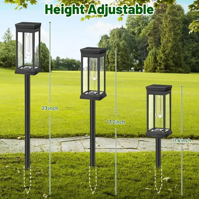 Waterproof Bright Solar Pathway Lights Energy Efficient LED Landscape Lamps for Yard Garden Walkway Driveway Night Illumination