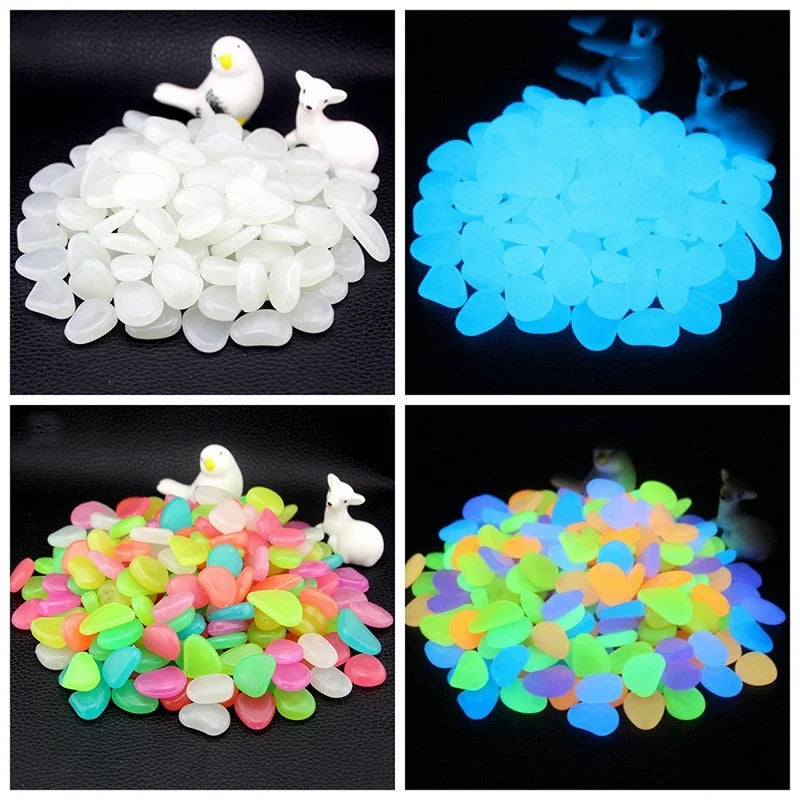 Glow-in-the-Dark Garden Stones – 25/50pcs for Yard & Patio