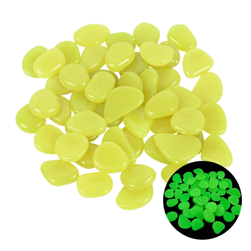 Glow-in-the-Dark Garden Stones – 25/50pcs for Yard & Patio