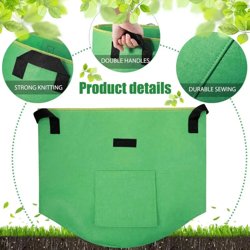 5 & 10 Gallon Plant Grow Bags — 
Potato, Vegetable & Greenhouse 
Growing Bags with Moisturising