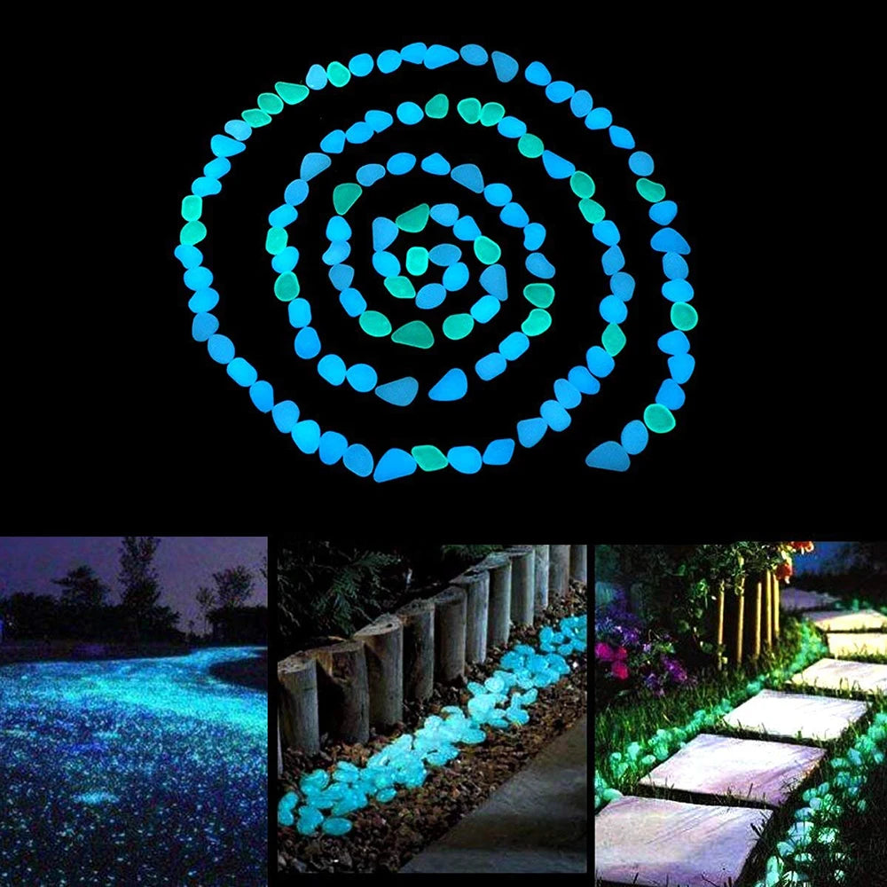 Glow-in-the-Dark Garden Pebbles – 500pcs Luminous Stones