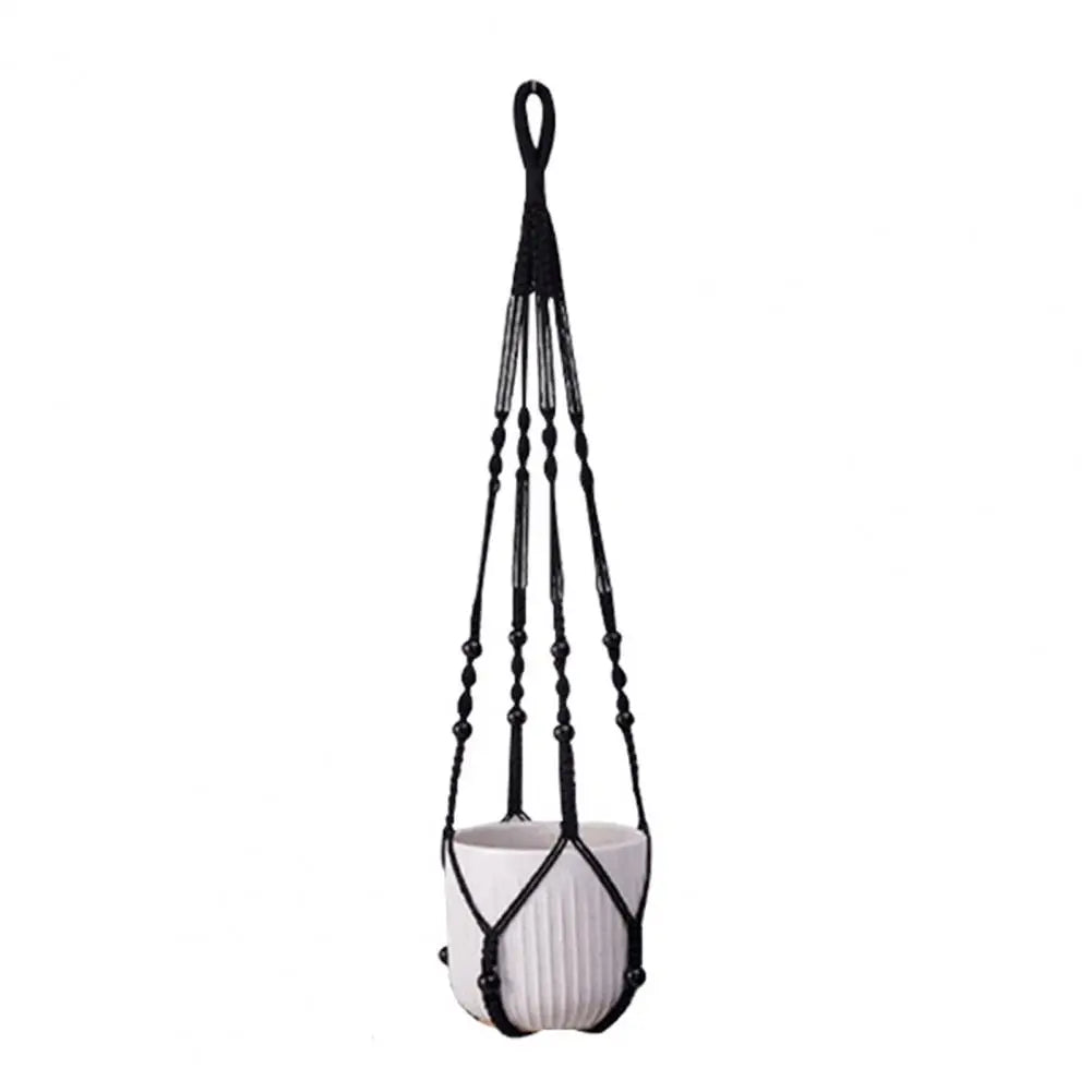 Boho Macrame Plant Hanger Set — 
Strong Cotton Rope Hanging Basket 
for Home & Garden Flower Pot Decor