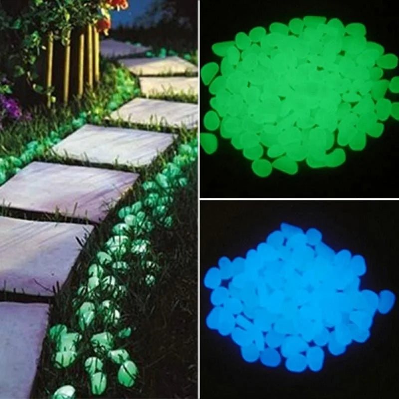 Glow-in-the-Dark Garden Stones – 25/50pcs for Yard & Patio