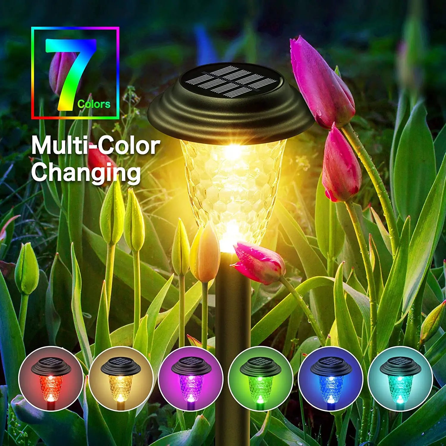 Solar Mushroom Garden Stake Lights — 
Vibrant LED Pathway Lights for 
Walkways, Lawn & Driveway Decor