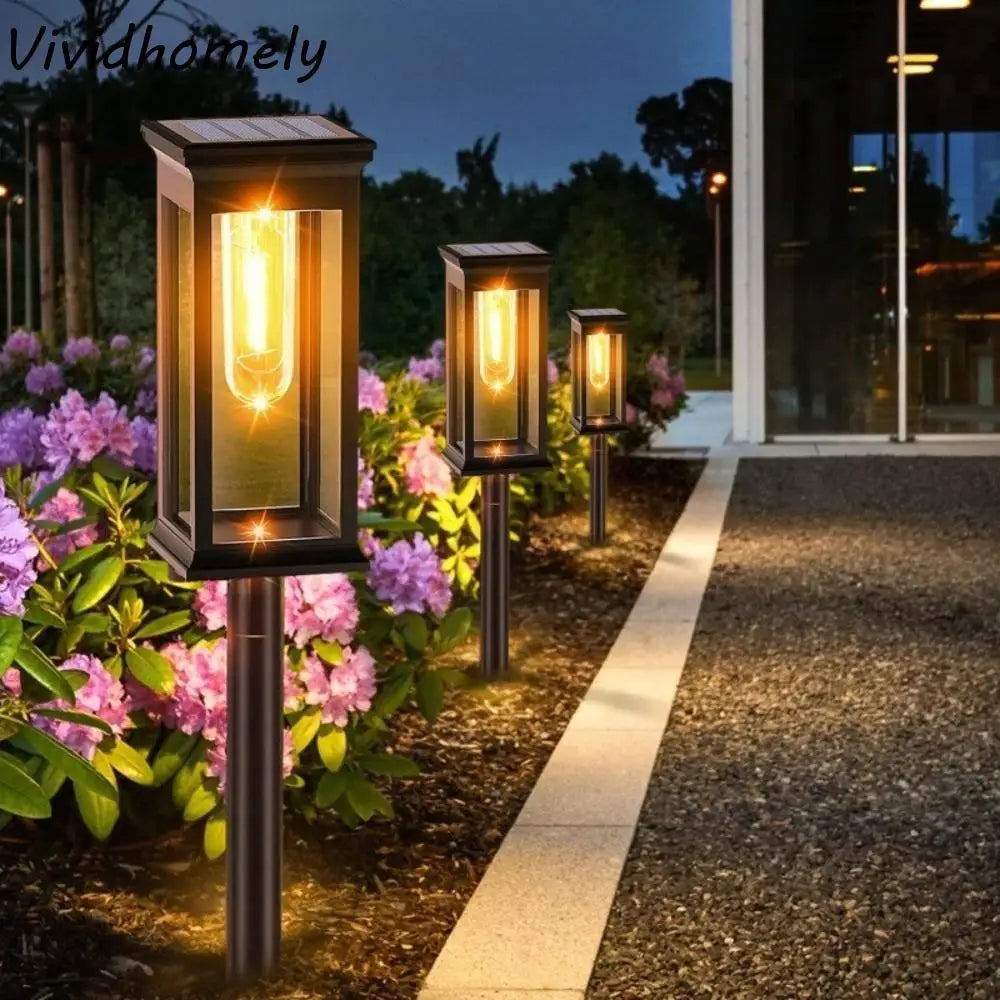 8 Pack Solar Pathway Garden Lights 
— Waterproof Outdoor Landscape Lamps 
for Yard, Patio & Driveway Decor