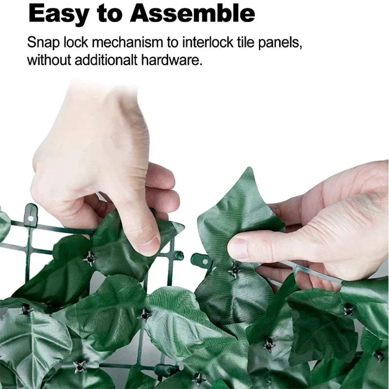 Artificial Ivy Privacy Screen Panel — Faux Green Hedge Wall for Garden & Balcony