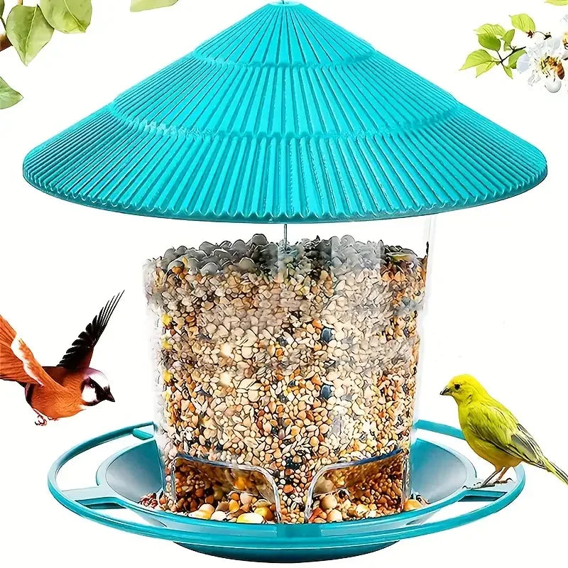Automatic Hanging Hummingbird & Wild Bird Feeder — Outdoor Garden Courtyard